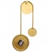 Hanging Ring Black & Gold Wall Clock